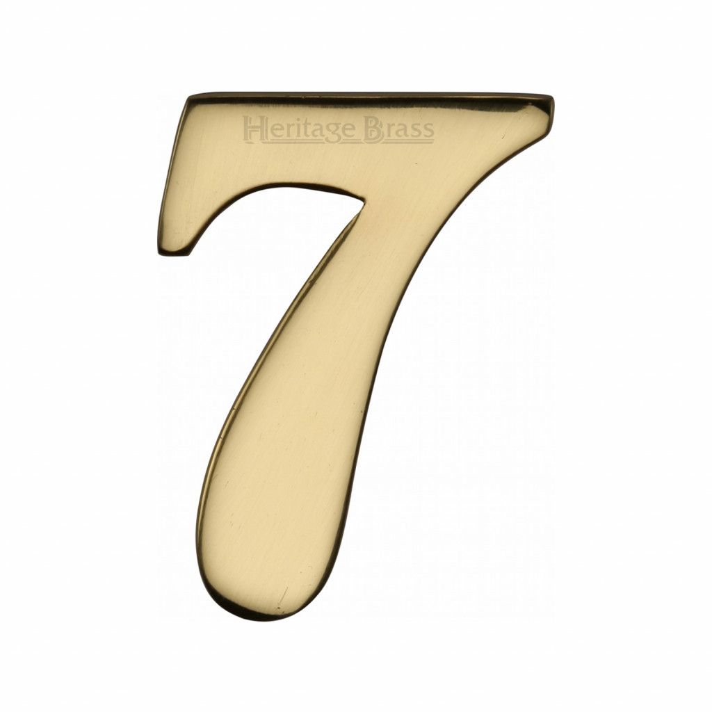 M Marcus Heritage Brass Numeral 7 - 51mm Self Adhesive